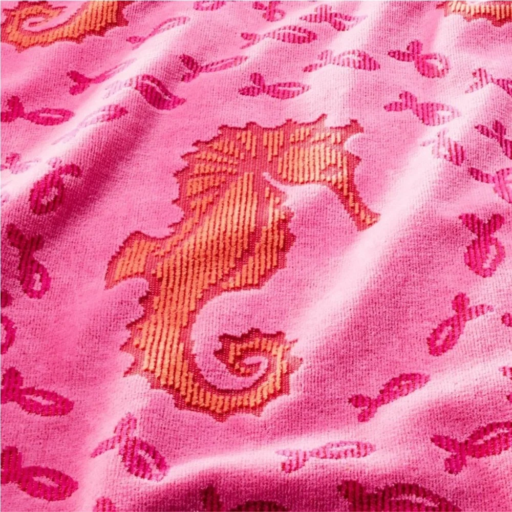 New Roller Rabbit x Target Terry Cotton Seahorse Sea Life Beach Towel